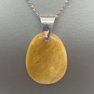 Lot 129: Jay King 925 DTR Butterscotch Jasper Pendant Desert Rose Trading Co.