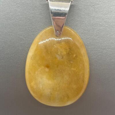 Lot 129: Jay King 925 DTR Butterscotch Jasper Pendant Desert Rose Trading Co.