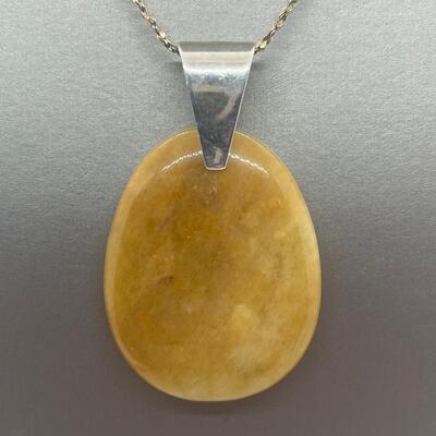 Lot 129: Jay King 925 DTR Butterscotch Jasper Pendant Desert Rose Trading Co.