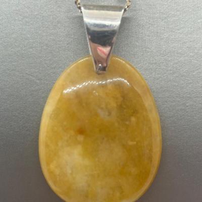 Lot 129: Jay King 925 DTR Butterscotch Jasper Pendant Desert Rose Trading Co.