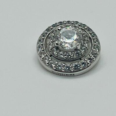 Lot 130: 3 crystal silvertone pendants and a goldtone Kitty