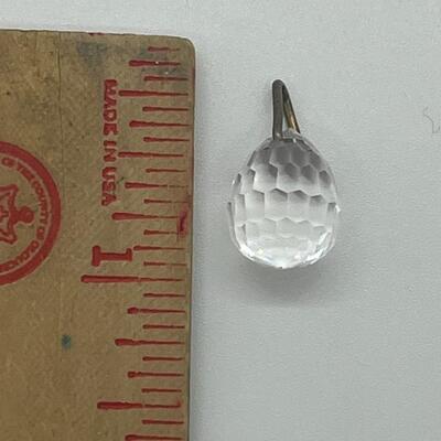 Lot 133: Sterling Moonstone Pendant & Crystal Pendant