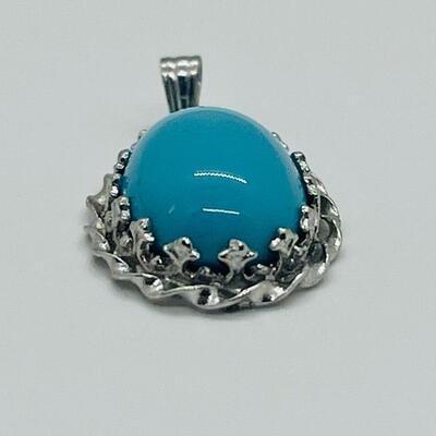 Lot 134: Two Sterling & Gemstone Pendants