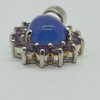 Lot 134: Two Sterling & Gemstone Pendants