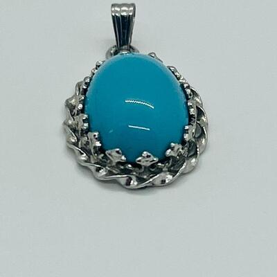 Lot 134: Two Sterling & Gemstone Pendants