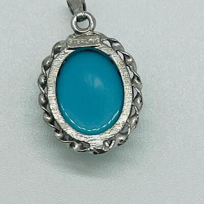 Lot 134: Two Sterling & Gemstone Pendants
