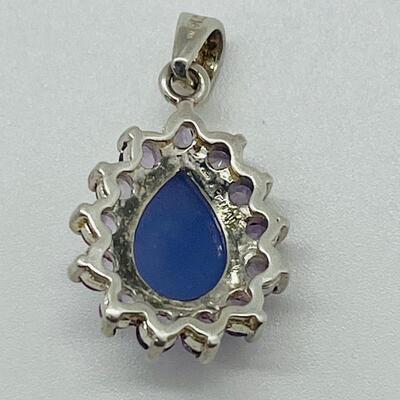 Lot 134: Two Sterling & Gemstone Pendants