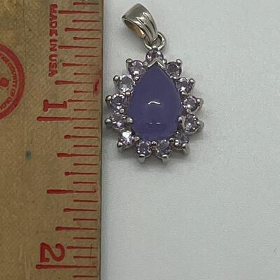 Lot 134: Two Sterling & Gemstone Pendants