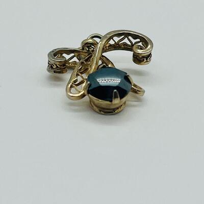 Lot 137: Titan Vermeil Sterling & Black Onyx Pendant