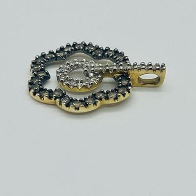 Lot 161: 14k HN China Gold & Pave Diamonds Pendant