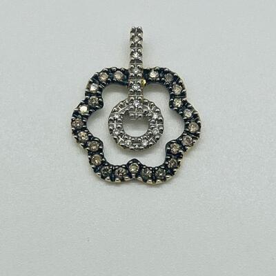 Lot 161: 14k HN China Gold & Pave Diamonds Pendant