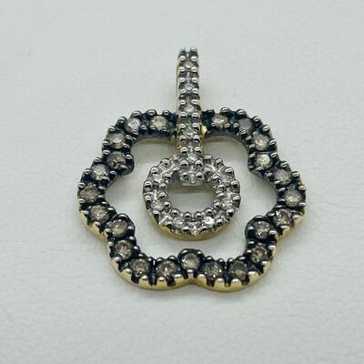 Lot 161: 14k HN China Gold & Pave Diamonds Pendant