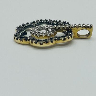 Lot 161: 14k HN China Gold & Pave Diamonds Pendant