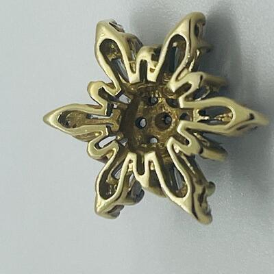 Lot 176: 14k ADL Diamond Starburst/Snowflake Pendant