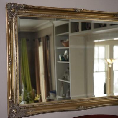 CLASSIC GILDED RELIEF  BEVELED WALL MIRROR