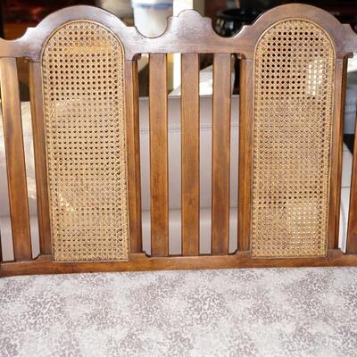 EARLY 1900'S RESTORED CANED BACK BENCH