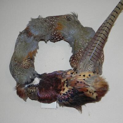 LOT 215  TURKEY FEATHER WREATH