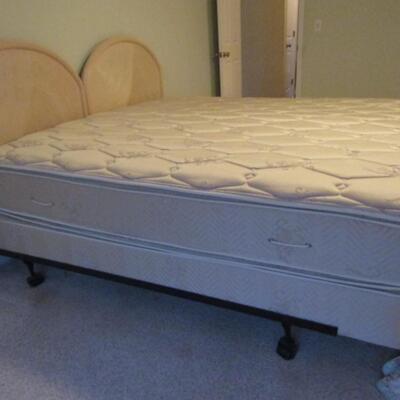King Size Bed with Headboard and Mattress Set- Bedding Included