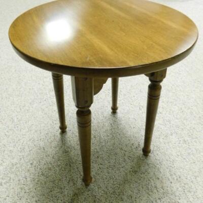 Solid Wood Round Side Table