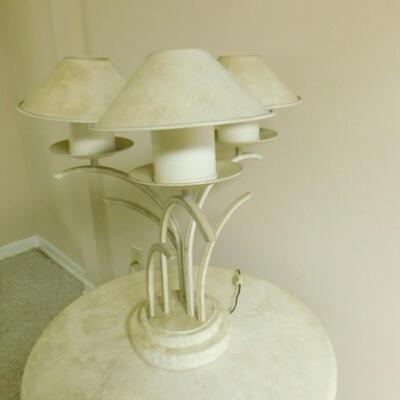 Contemporary Wrought Metal Triple Arm Electric Centerpiece Lamp Choice #1 of 2