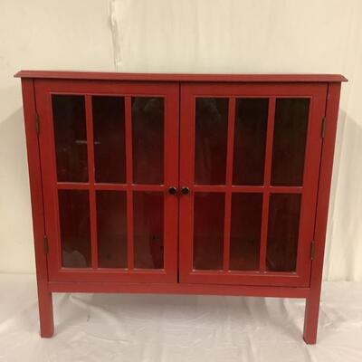 A - 701  Glass Two Door Accent Cabinet