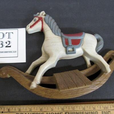1998 Burwood Products Rocking Horse Wall Plaque, USA