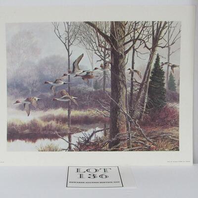 Flying Ducks Print, Remington Wildlife Art Collection, USA