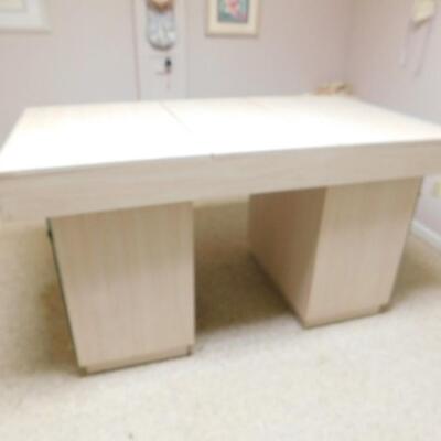 Custom Made Sewing or Craft Table with Butterfly Flip Top with Internal Storage with Side Cabinets (No Contents)