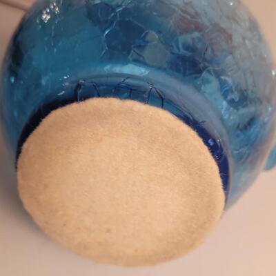 Vintage blue crackled