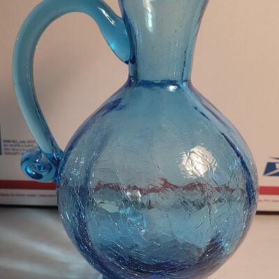 Vintage blue crackled