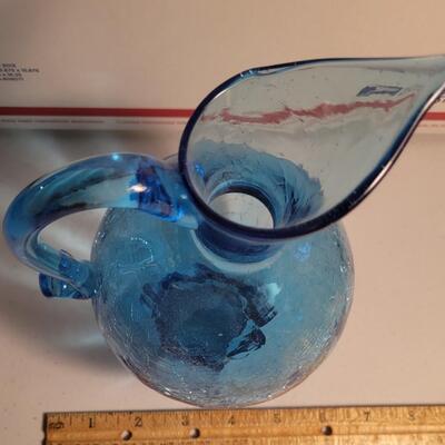Vintage blue crackled