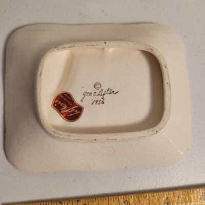 1956 Lefton 3D gold painted dish