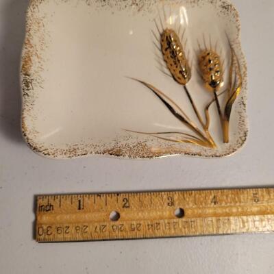 1956 Lefton 3D gold painted dish