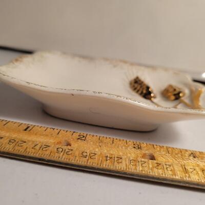 1956 Lefton 3D gold painted dish