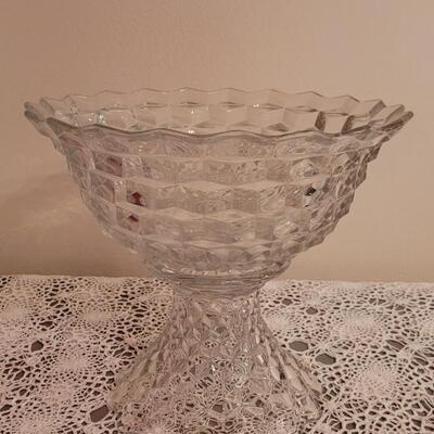 Lot 117:  Glass Punch Bowl with Stand