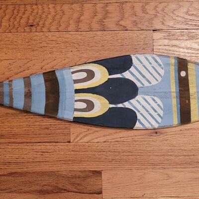 Lot 122: Wood Painted Fish 2ft Long