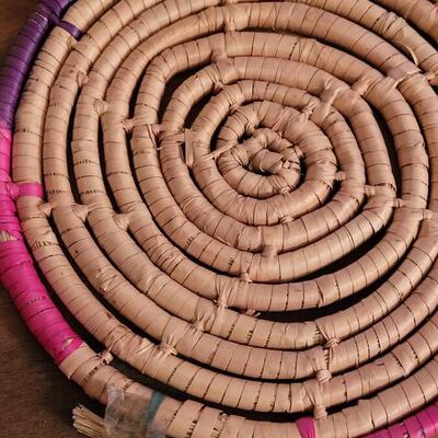 Lot 128: (2) Handmade Woven Trivets