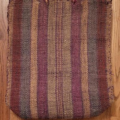 Lot 130: Vintage Striped Tote Shopping Bag -Blue & Purple Stripes