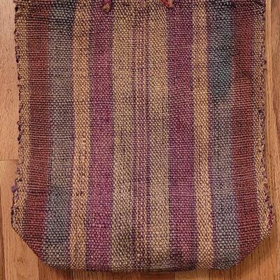 Lot 130: Vintage Striped Tote Shopping Bag -Blue & Purple Stripes