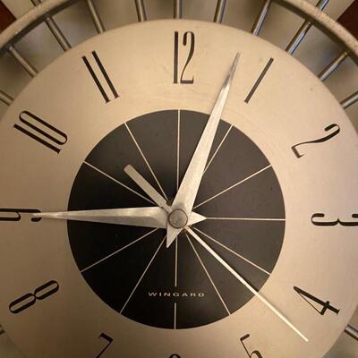 Vintage mid century modern sunburst wall clock