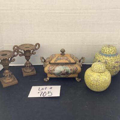 E - 705 Lot of Vintage Asian Inspired Decor Items