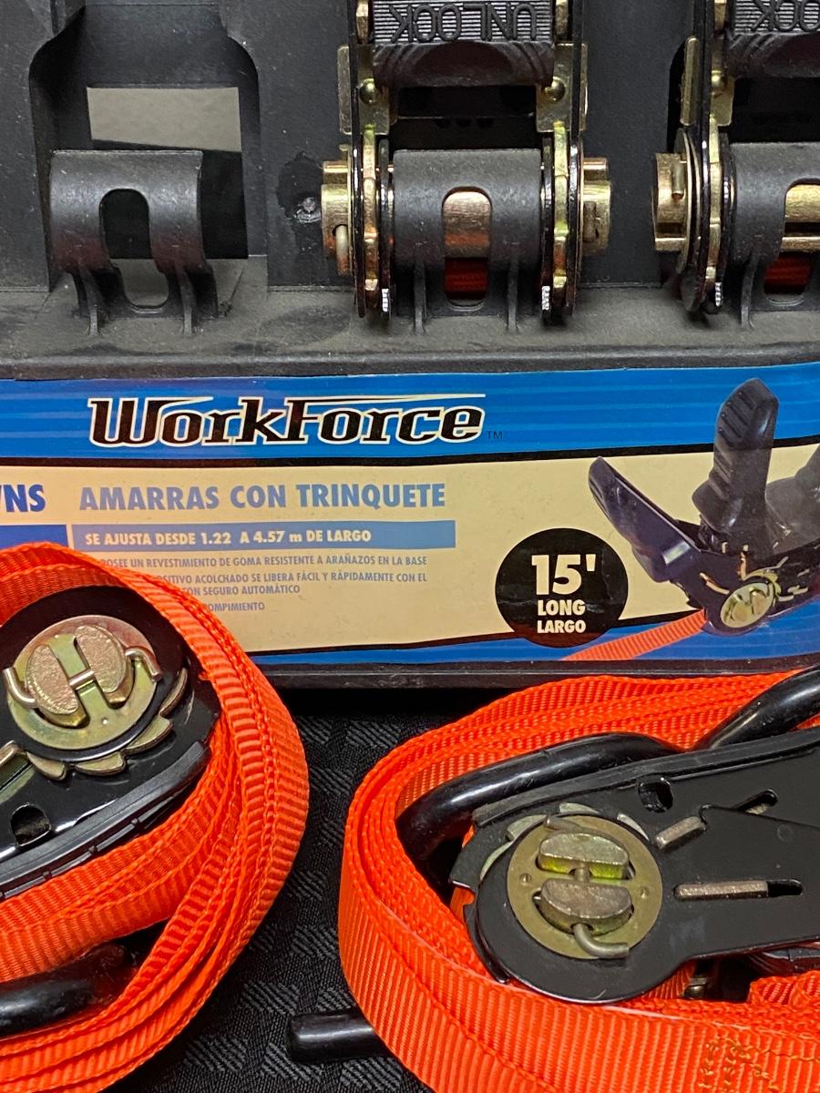 Workforce Ratcheting 15' Long Tie Downs