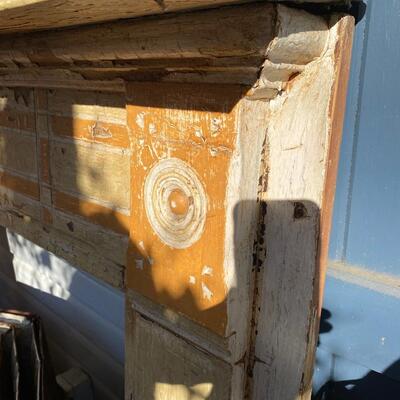 Antique fireplace mantle
