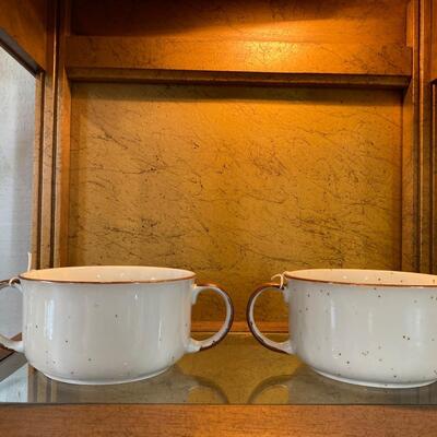 D H Holmes crab soup bowls - two