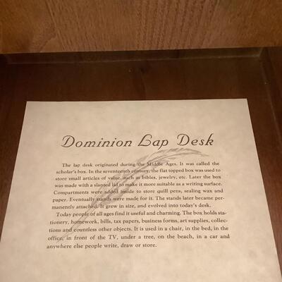 D - 721 Vintage Wooden Dominion Lap Desk