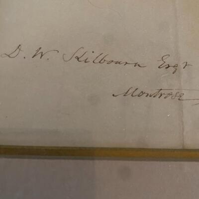 DW Kilbourn Srgt Confederate Letter Framed