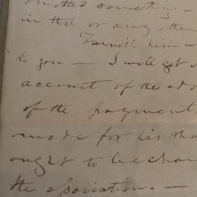 DW Kilbourn Srgt Confederate Letter Framed