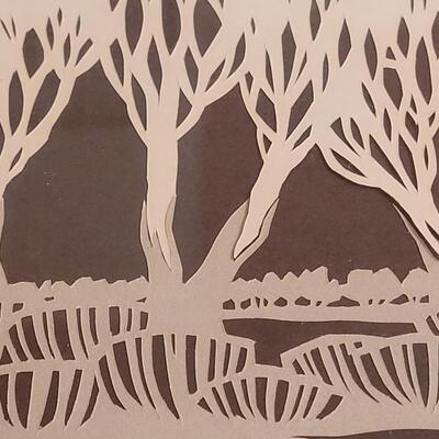 Lot 141: Paper Cutting Art Signed by Artist