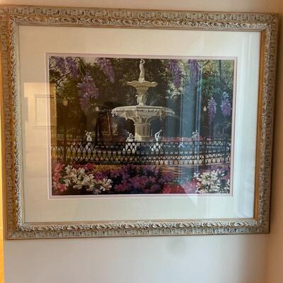 Print of Fountain Signed G. Myrick