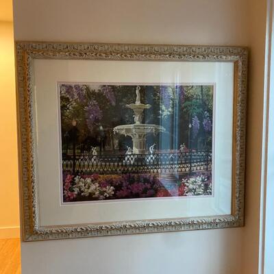 Print of Fountain Signed G. Myrick
